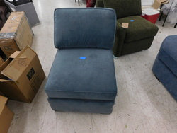 Macy's Blue Microfiber Armless Chair